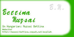 bettina muzsai business card